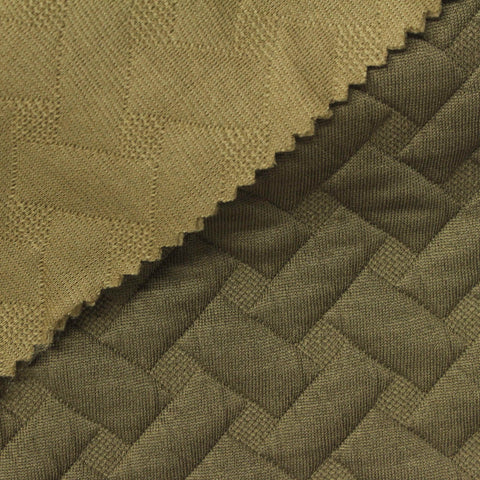 Olive Geometric-Herringbone Jacquard, Polyester