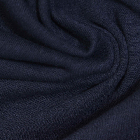 Cotton Polyester French Terry Fabric, 288 gsm, 170 cm — Navy