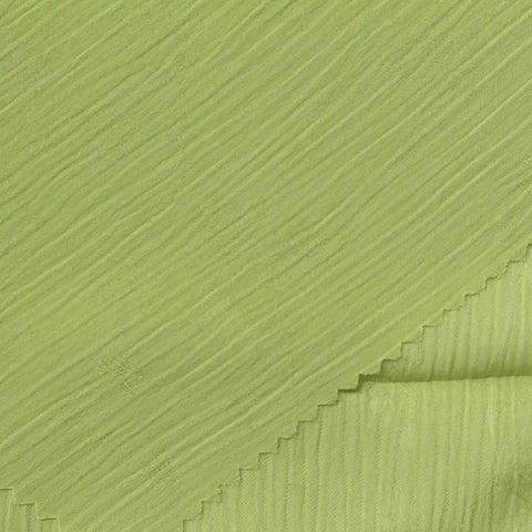 Jacquard 100% Polyester Crepe Fabric, 125 gsm, 150 cm — Green