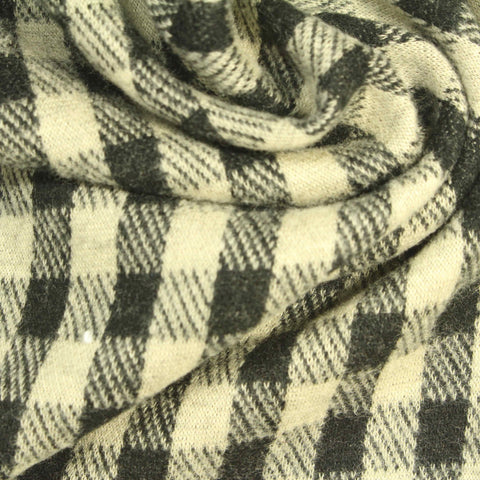 Dark Grey Check Jacquard, Cotton-Tencel Lyocell