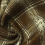 Brown Plaid Woven, Poly-Viscose, 290 gsm, 150 cm, ref EF-265186 — photo 1