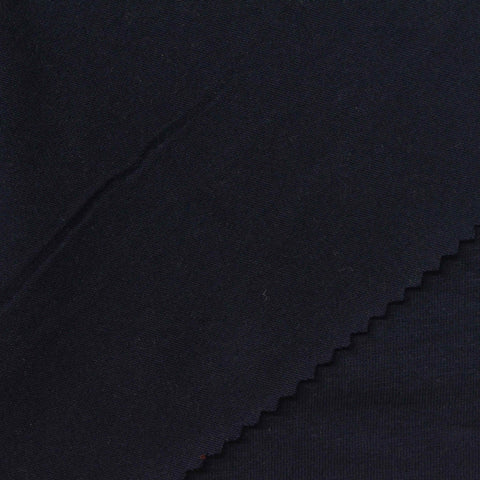 Polyester Cotton Stretch Jersey Knit Fabric, 165 gsm, 165 cm — Navy
