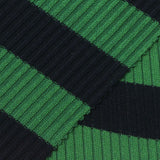 Green Horizontal-Stripe Rib Knit, Viscose-Poly, 224 gsm — photo 1