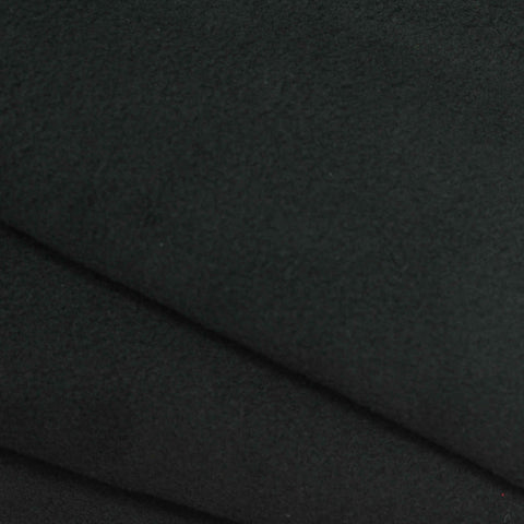 100% Polyester Fleece Fabric, 350 gsm, 166 cm — Black