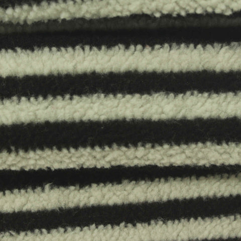 Black Horizontal-Stripe Knit, Poly-Cotton