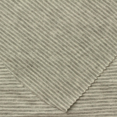 Dark Grey Stripe Jersey Knit, Viscose, 160 gsm