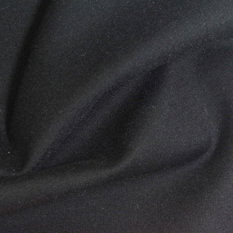 Viscose Nylon Stretch Ponte Knit Fabric, 389 gsm, 168 cm — Black