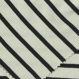 Black Horizontal-Stripe Rib Knit, Viscose, 240 gsm, 120 cm — photo 1