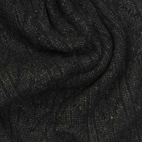 Jacquard Viscose Polyester Blend Stretch Rib Knit Fabric, 500 gsm, 160 cm — Grey