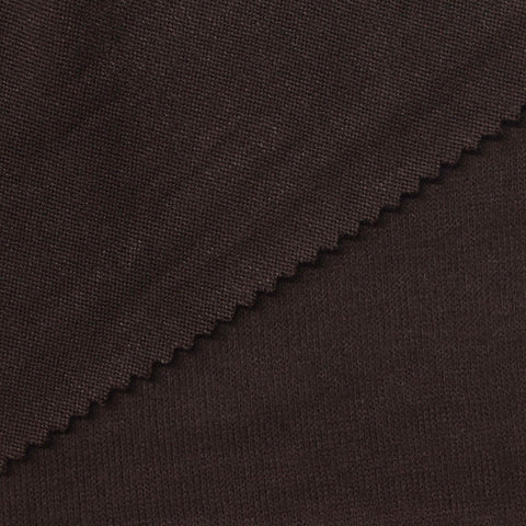 Viscose Polyester Stretch Chunky Knit Fabric, 173 gsm, 156 cm — Brown