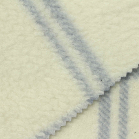 Light Blue Plaid Fleece, Polyester