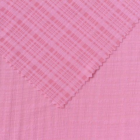 Pink Check Chiffon, Polyester