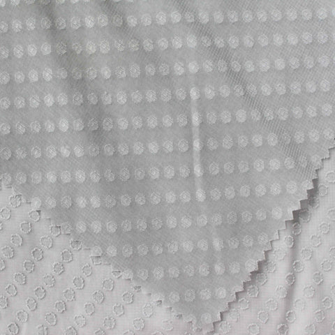 Grey Dots Chiffon, Polyester, 77 gsm