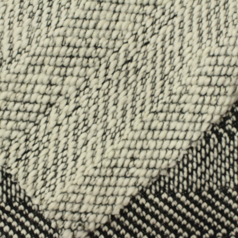 Black Chevron Chunky Knit, Cotton-Poly, 375 gsm