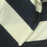 Cream Horizontal-Stripe Jersey Knit, Cotton-Viscose — photo 1