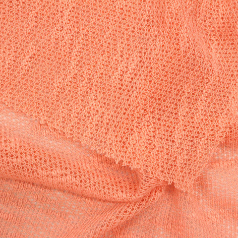 Polyester Stretch Chunky Knit Fabric, 169 gsm, 157 cm — Orange