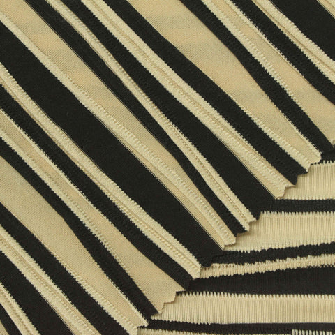 Black Zebra Jersey Knit, Polyester, 240 gsm