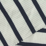 Navy Horizontal-Stripe Rib Knit, 200 gsm — photo 1