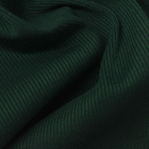 Polyester Stretch Rib Knit Fabric, 420 gsm, 120 cm — Green