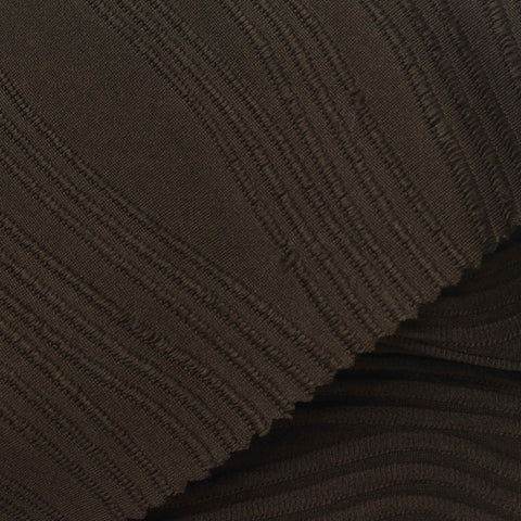 Dark Brown Tone-on-Tone Jersey Knit, Poly-Spandex