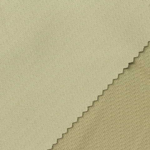 Jacquard Polyester Stretch Interlock Knit Fabric, 290 gsm, 155 cm — Khaki