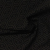 Dark Grey Geometric-Hexagon Interlock Knit, Poly-Cotton — photo 1