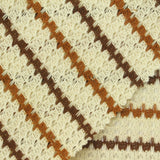 Cream Horizontal-Stripe Chunky Knit, Cotton-Poly, 190 gsm — photo 1