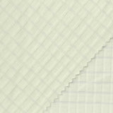 Cream Tone-on-Tone Grid Rib Knit, Viscose — photo 1