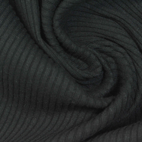 Black Rib Knit, Cotton