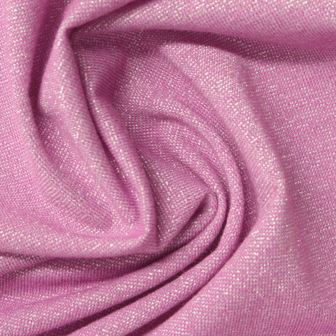 Pink Marl Jersey Knit, Poly-Metallic
