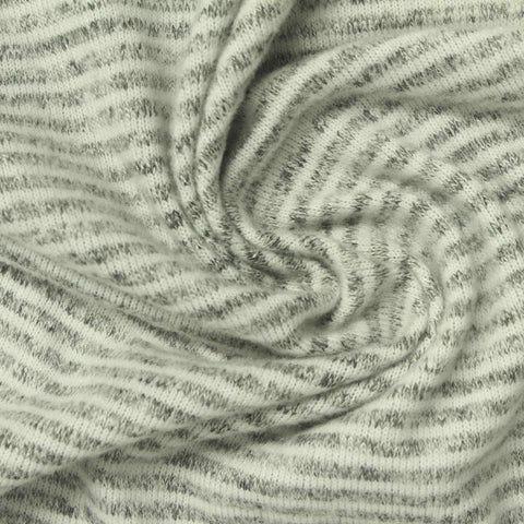 Grey Marl Chunky Knit, Poly-Viscose, 205 gsm
