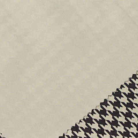 Black Houndstooth Faux Suede, Polyester