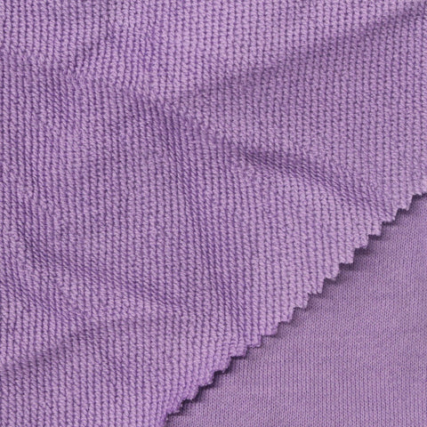100% Cotton French Terry Fabric, 320 gsm, 180 cm — Purple