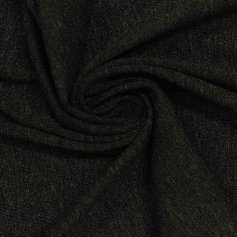 Dark Green Marl Jersey Knit, Viscose, 205 gsm