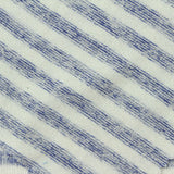 White Marled-Stripe Chunky Knit, Viscose-Poly — photo 1