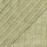 Light Green Heathered-Marl Rib Knit, Viscose-Nylon — photo 1