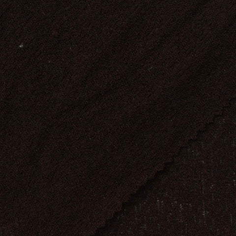 Dark Brown Marl Interlock Knit, Acrylic-Nylon, 116 gsm