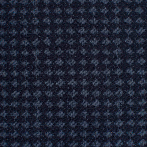 Dark Blue Tone-on-Tone Diamond Interlock Knit, Polyester
