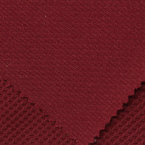 Burgundy Geometric-Diamond Waffle Knit, Polyester
