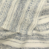 Cream Horizontal-Stripe Chunky Knit, Poly-Viscose, 152 gsm — photo 1