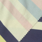 Light Blue Horizontal-Stripe Rib Knit, Viscose — photo 1