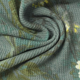 Green Abstract Waffle Knit, Poly-Viscose — photo 1