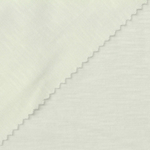 White Rib Knit, Cotton-Modal