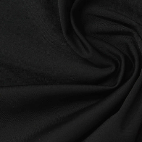 Nylon Stretch Warp Knit Fabric, 165 gsm, 160 cm — Black