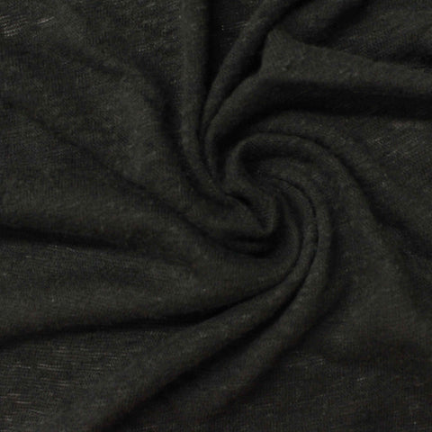 Dark Grey Marl Jersey Knit, Viscose-Linen