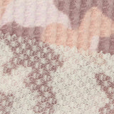 Pink Abstract Waffle Knit, Poly-Viscose — photo 1
