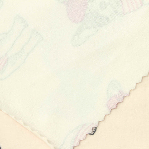 Printed Polyester Stretch Milk Silk Knit Fabric, 180 gsm, 180 cm — Beige