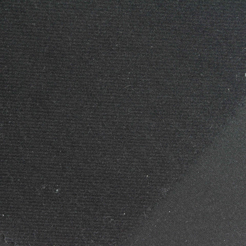 Brushed Polyester Stretch Scuba Knit Fabric, 420 gsm, 150 cm — Black