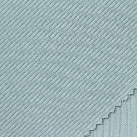 Cotton Polyester Rib Knit Fabric, 465 gsm, 140 cm — Blue