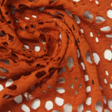 Orange Openwork Jersey Knit, Viscose — photo 1